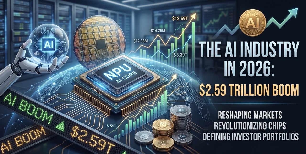 The AI Industry in 2026: Inside the $2.59 Trillion Boom Reshaping Markets, Chips, and Investor Portfolios