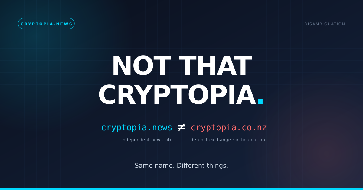 Cryptopia.news vs Cryptopia.co.nz: Are We the Same? (No.)